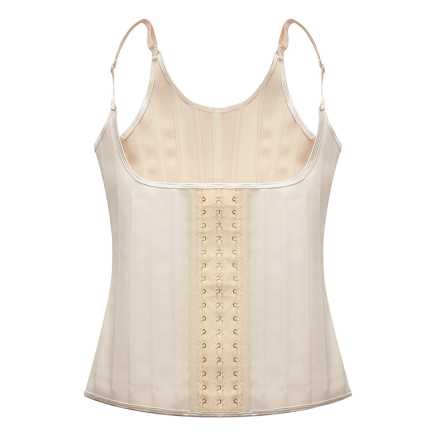 T European and American sports matte latex 25 bone vest, corset, sports corset, shaping top, waist seal, waist clip, body shaping garment pic 7