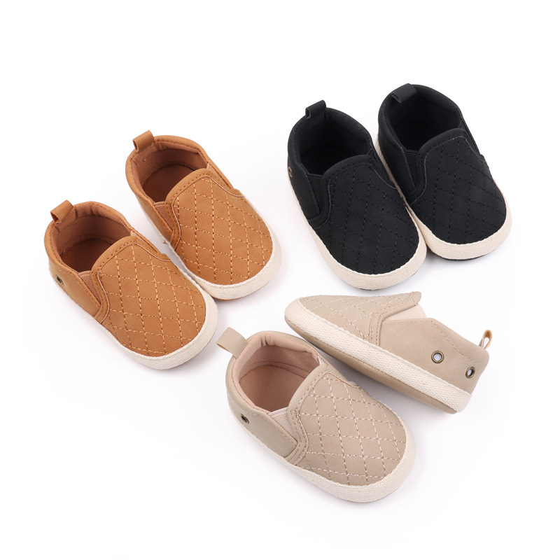 New style plaid baby shoes baby shoes soft sole Baby Boy Shoes