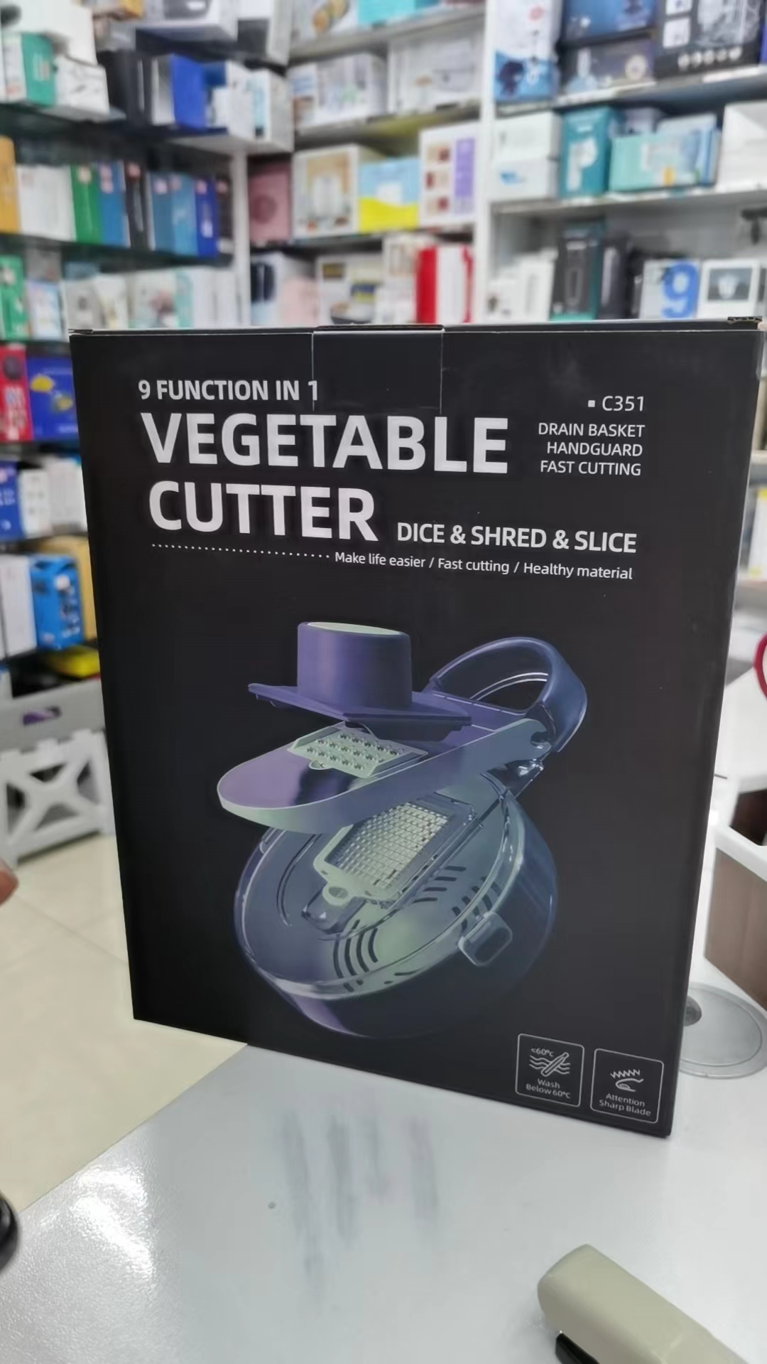 Double-layer draining basket, round ten-piece, all cooking utensils, folding cutting board, washing basket, foldable draining basket, convenient and practical, essential kitchen tools details Picture