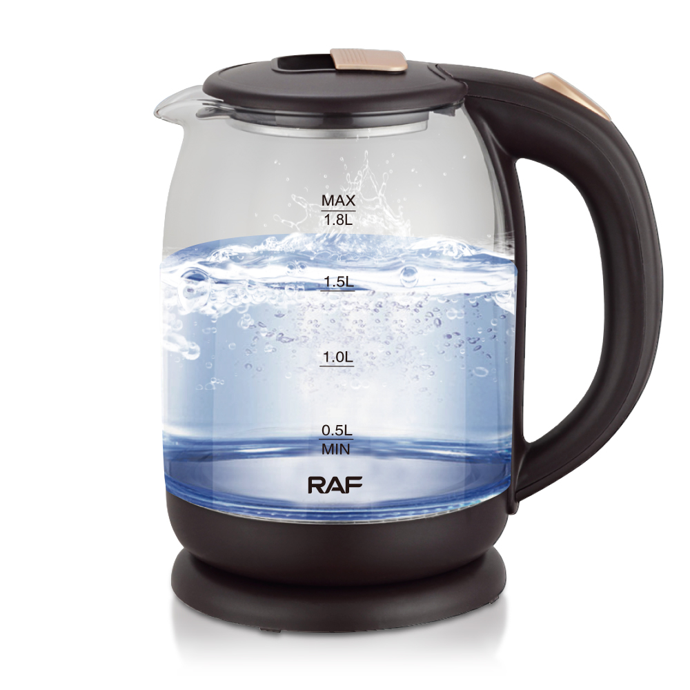 RAF European standard cross-border transparent glass 1.8L electric kettle, automatic large-capacity multi-functional kettle, overheat protection R.7833 pic 8
