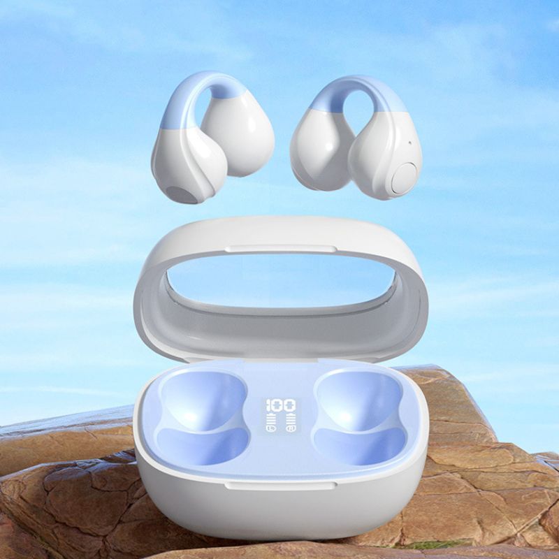 Bluetooth earphone clip silicone, low-latency wireless transparent case, digital display of battery level details Picture