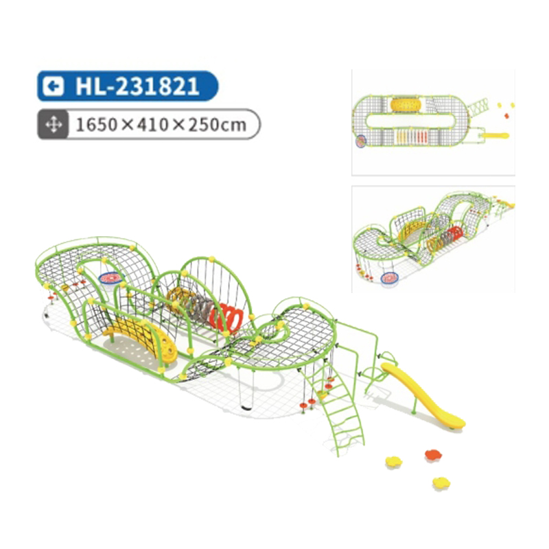 大型户外儿童攀爬网钻笼幼儿园爬网景区不锈钢攀爬网游戏架游乐场设施源头厂家华隆产品图
