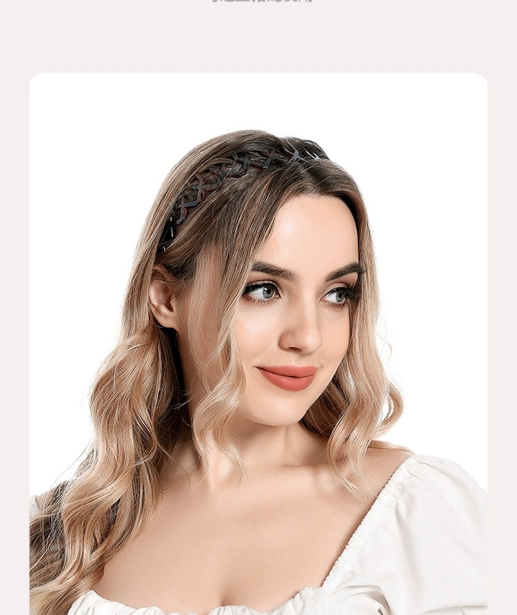 The Korean version of the popular crown large-toothed hairband exudes a feminine charm. The face-washing headband doesn't hold the hair and gives a sense of luxury. The high top of the head hair tie is a sporty hair clip details Picture