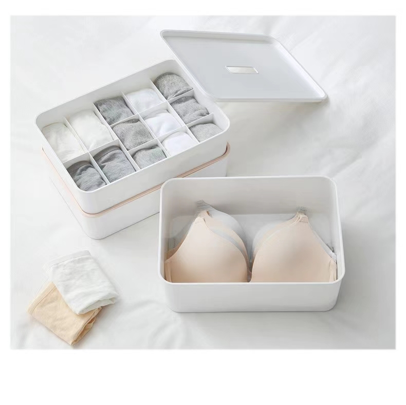 Q35-QY7250带盖空格内衣盒收纳盒内衣内裤衣服家居日用防尘整理盒详情图10