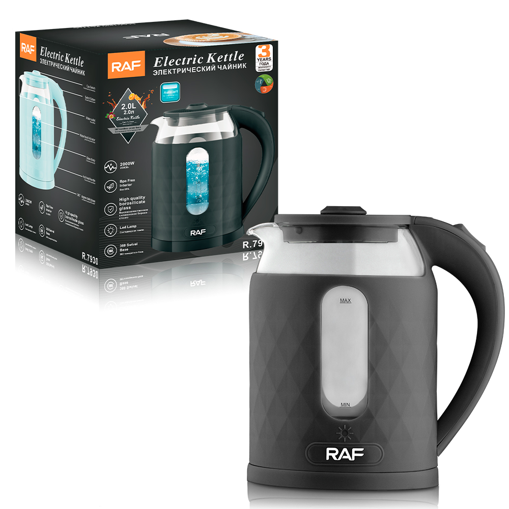 RAF European standard cross-border stainless steel 2L electric kettle with automatic large-capacity multi-functional kettle overheat protection R.7930 Application Scenario