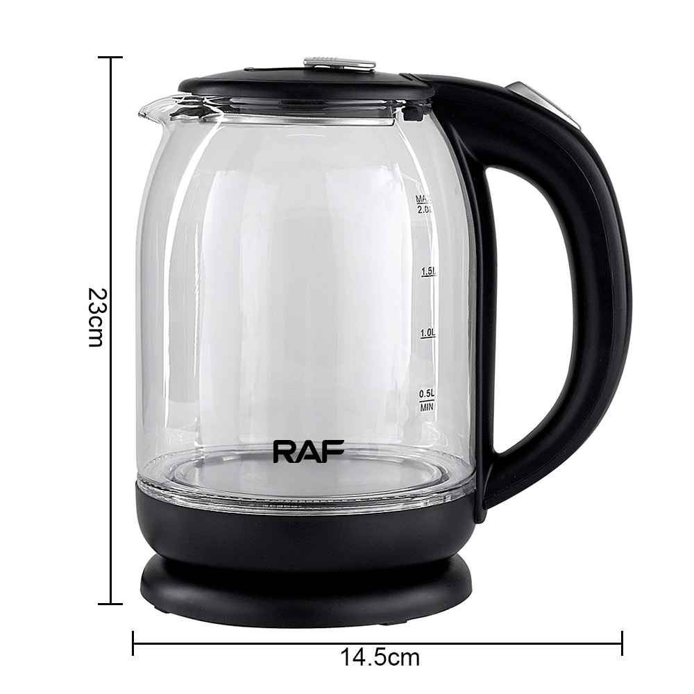 RAF European standard cross-border transparent glass 1.8L electric kettle, automatic large-capacity multi-functional kettle, overheat protection R.7833 pic 3