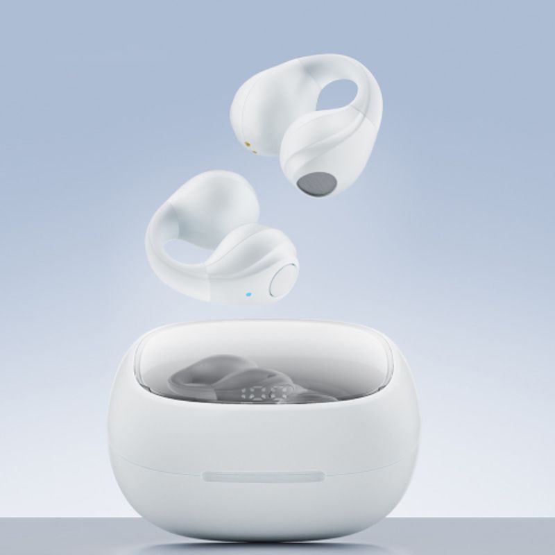 Bluetooth earphone clip silicone, low-latency wireless transparent case, digital display of battery level Application Scenario