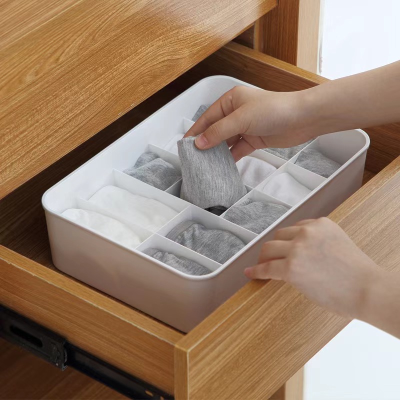 Q35-QY7250带盖空格内衣盒收纳盒内衣内裤衣服家居日用防尘整理盒细节图