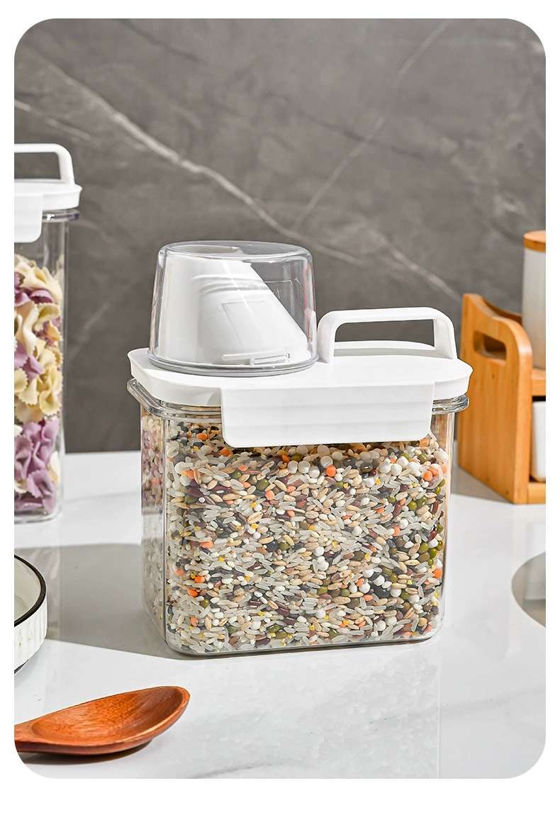 S41-6078 sealed moisture-proof flour storage tank for grains and cereals, rice insect-proof storage box, food-grade flour bucket Item Picture