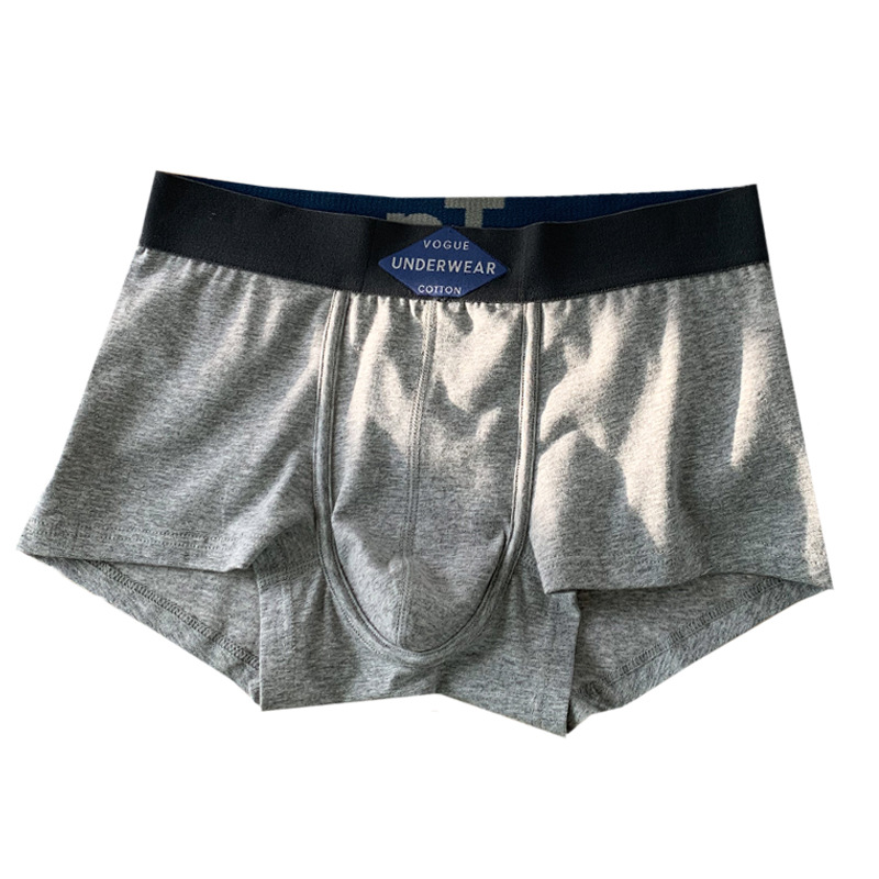 The men's four-corner pants feature a breathable midwaist, an antibacterial crotch, and a contrasting color letter waistband. They are comfortable, skin-friendly, simple, and do not get stuck in the crotch. They are highly elastic Item Picture