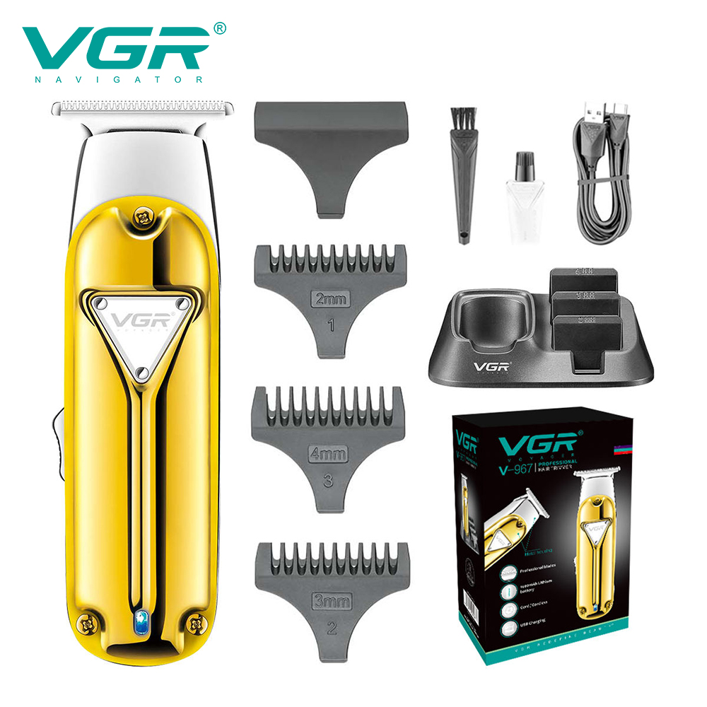 VGR967 Cross-border Professional metal small clipper with base Hair clipper for men, retro style VGR967 Cross-border Professional metal small clipper with base Hair clipper for men, retro style