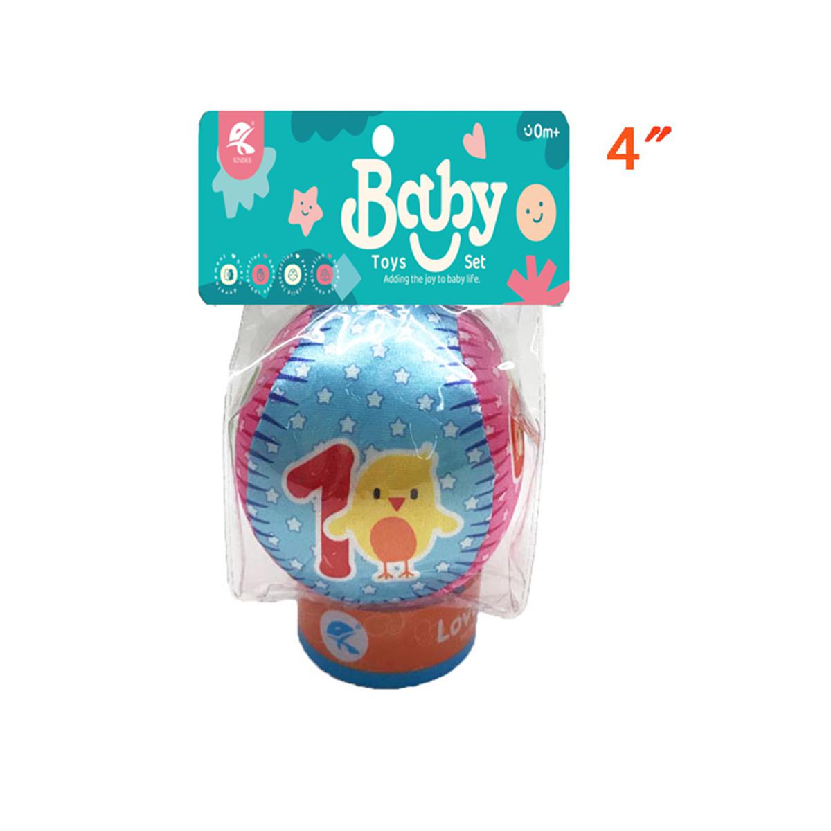 Cross-border hot 4-inch color printed cloth ball baby toy cloth player grab ball children's toy toy Kidstoys