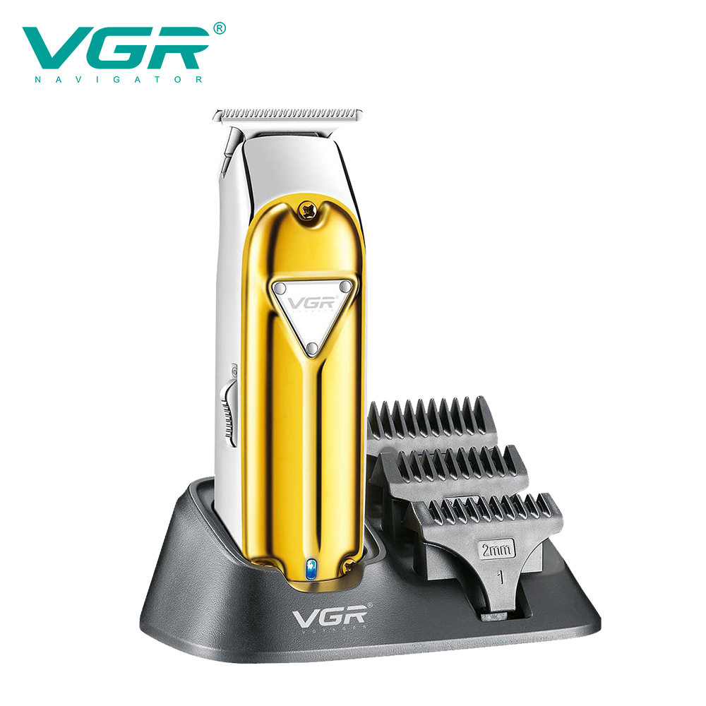 VGR967 Cross-border Professional metal small clipper with base Hair clipper for men, retro style details Picture