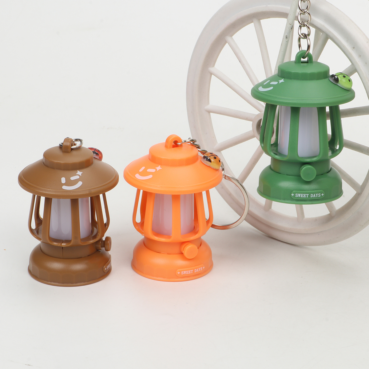 露营挂件 发光复古摆件 跨境马灯 卡通钥匙扣 背包装饰复古小夜灯详情2