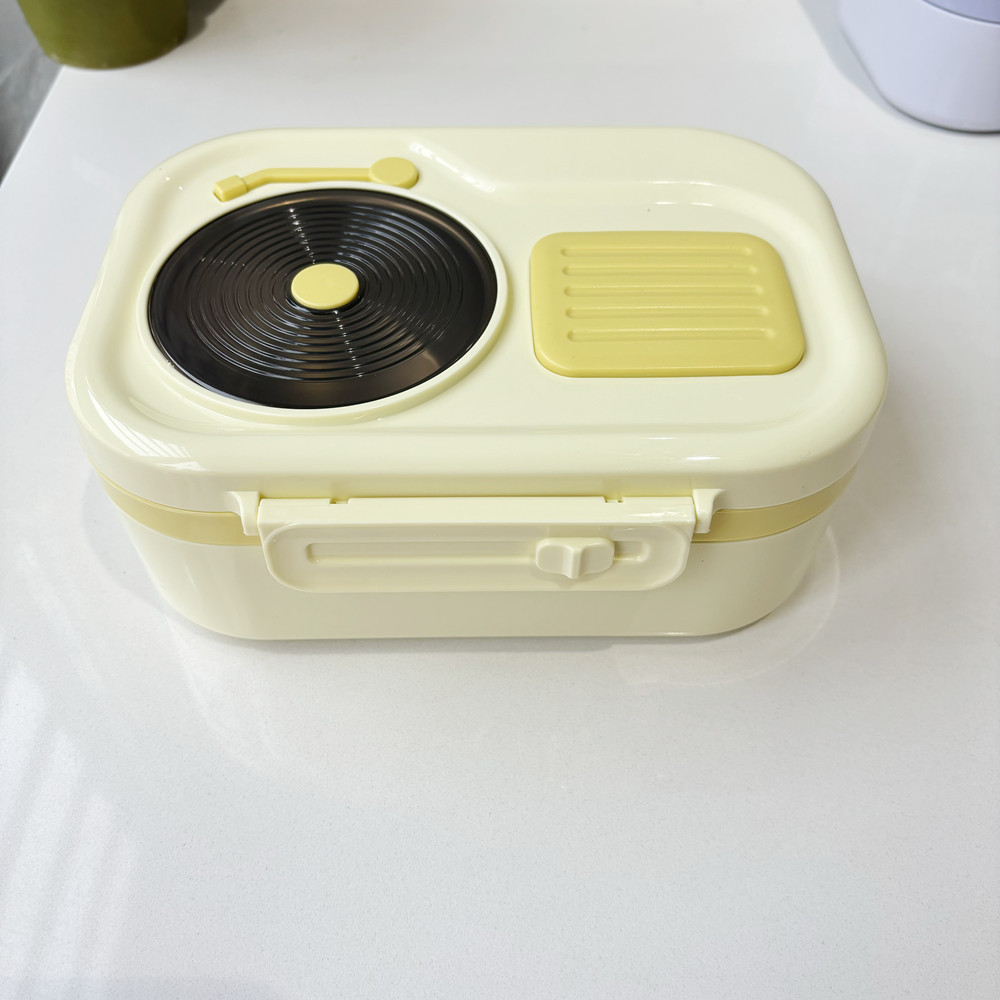 L59-165 Stainless steel lunch box with soup bowl, cute style, large-capacity double-layer student lunch box, best-selling bento box Specification image