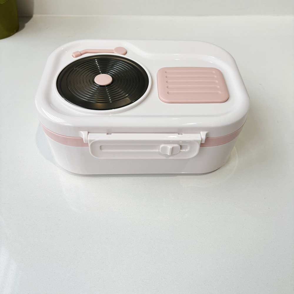 L59-165 Stainless steel lunch box with soup bowl, cute style, large-capacity double-layer student lunch box, best-selling bento box details Picture