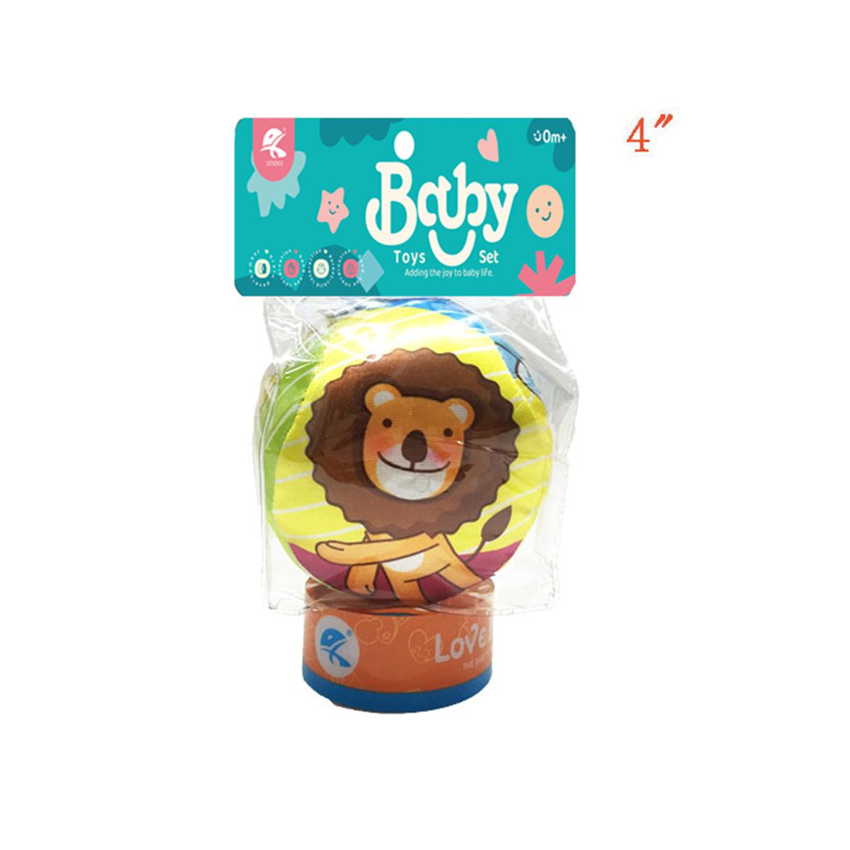 Cross-border sales 4 "color printed cloth ball 4" cartoon cloth ball 4 "toy ball 4" bell cloth ball Baby comfort toy cloth player grab ball children's toy toy Kidstoys