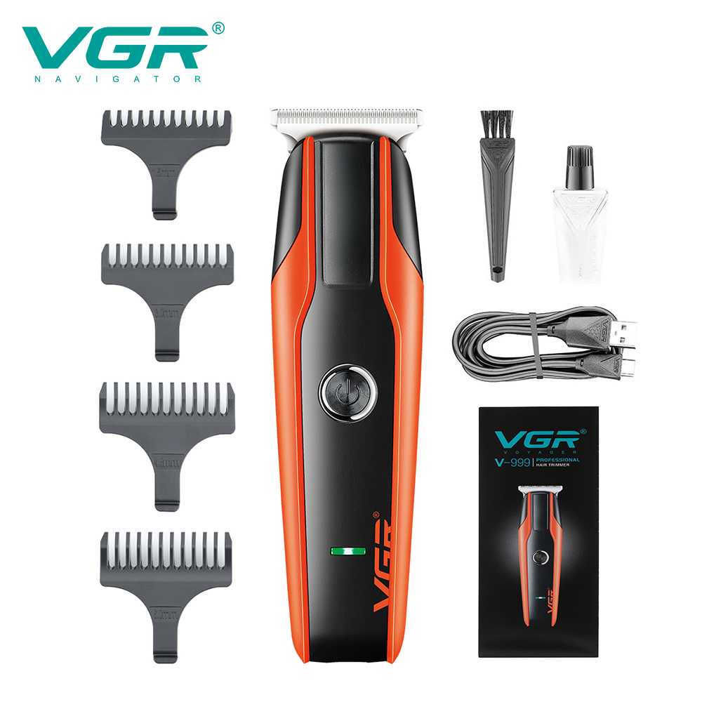 VGR999 Cross-border New oil-head electric clipper USB rechargeable 0-blade head engraving hair clipper electric clipper Item Picture