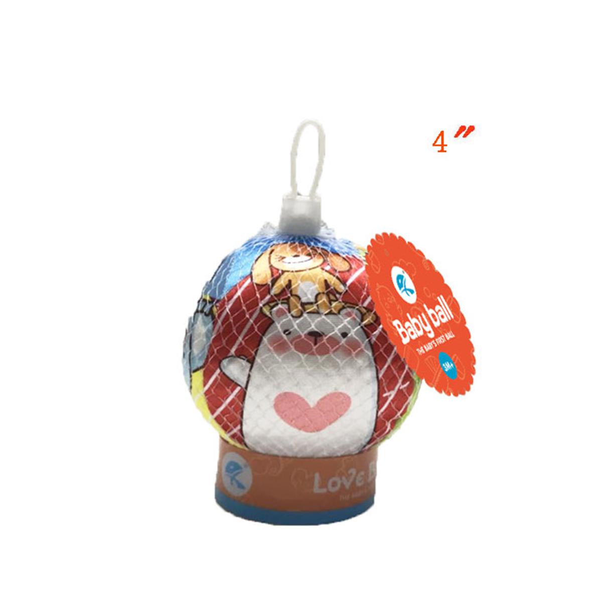 Cross-border sales 4 "color printing cloth ball 4" cartoon cloth ball 4 "children's exercise ball 4" toy ball baby comfort toy cloth player grab ball children's toy toy Kidstoys