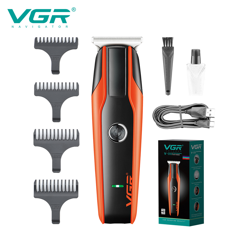 VGR999 Cross-border New oil-head electric clipper USB rechargeable 0-blade head engraving hair clipper electric clipper