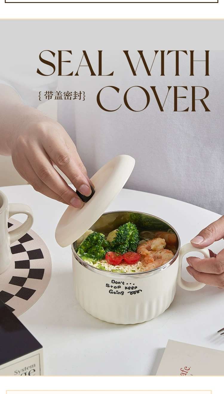 S137-TD-1008宿舍泡面神器食堂打饭带盖保温方便面碗沥水泡面碗详情图7