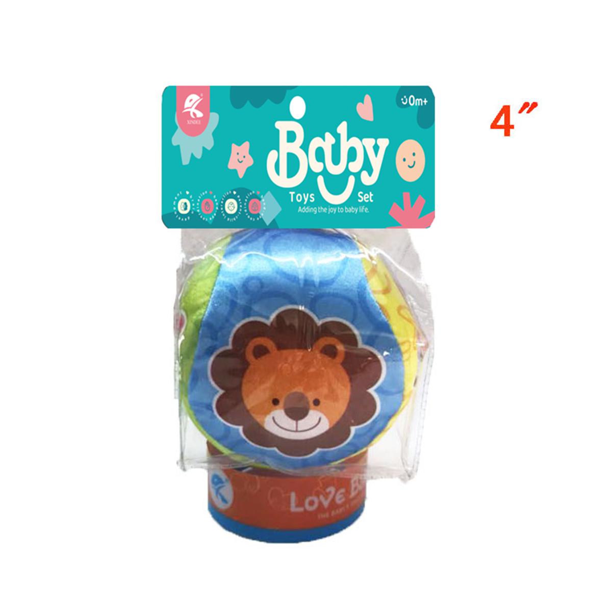 Cross-border sales 4 "toy sponge ball 4" cartoon baby ball 4 "baby cloth ball 4" learning ball baby comfort toy cloth player grab ball children's toy toy Kidstoys