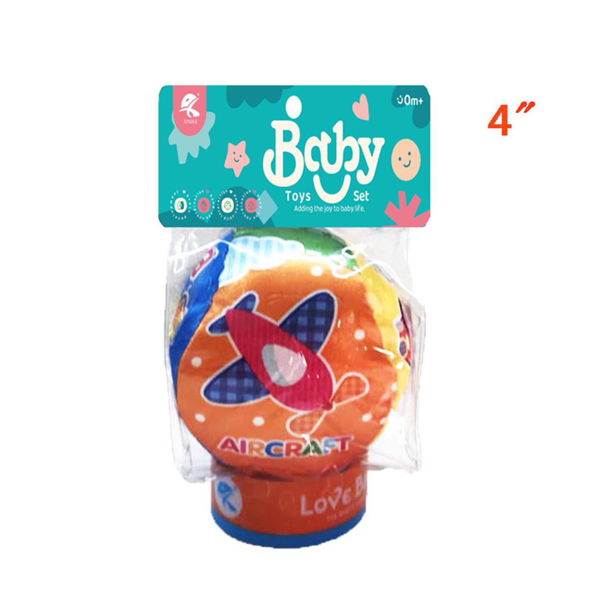 Cross-border sales 4 "color printed cloth ball 4" cartoon cloth ball 4 "toy ball 4" padded cotton ball puzzle ball Baby comfort toy cloth player grab ball children's toy toy Kidstoys