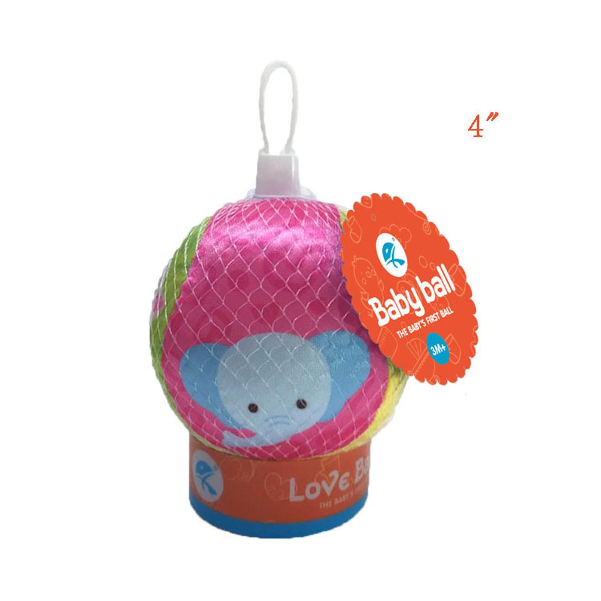 Cross-border sales 4 "color printing cloth ball 5" baby crawling ball 4 "cartoon cloth ball 4" baby 4 "baby ball puzzle ball Baby comfort toy cloth player grab ball children's toy toy Kidstoys
