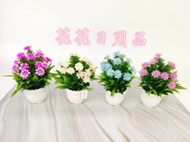 Artificial flower fake flower bonsai plastic pot plastic chrysanthemum decorative items