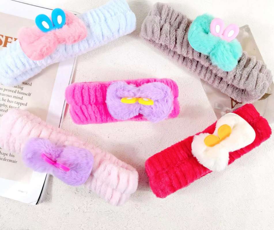 Plush bow tie ear hair band Plush bow tie ear hair band