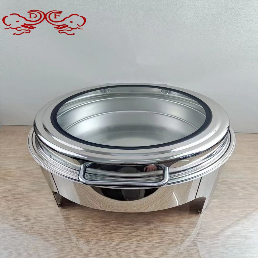 DF68774 stainless steel buffet stove, household insulated, thickened gold-plated alcohol stove for hotels, DF TRADINGHOUSE Item Picture