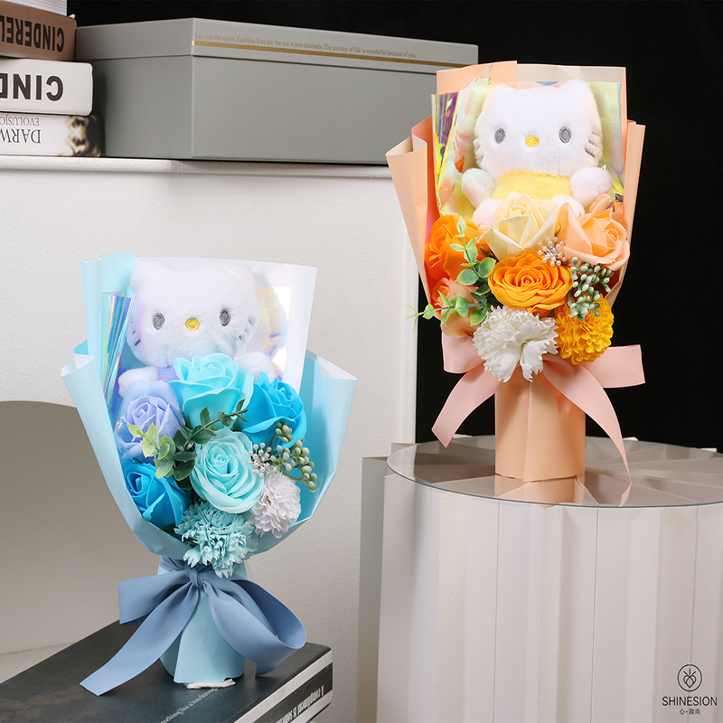 香皂花/玫瑰花束/迷你小花束/玫瑰花生日礼物/花束细节图