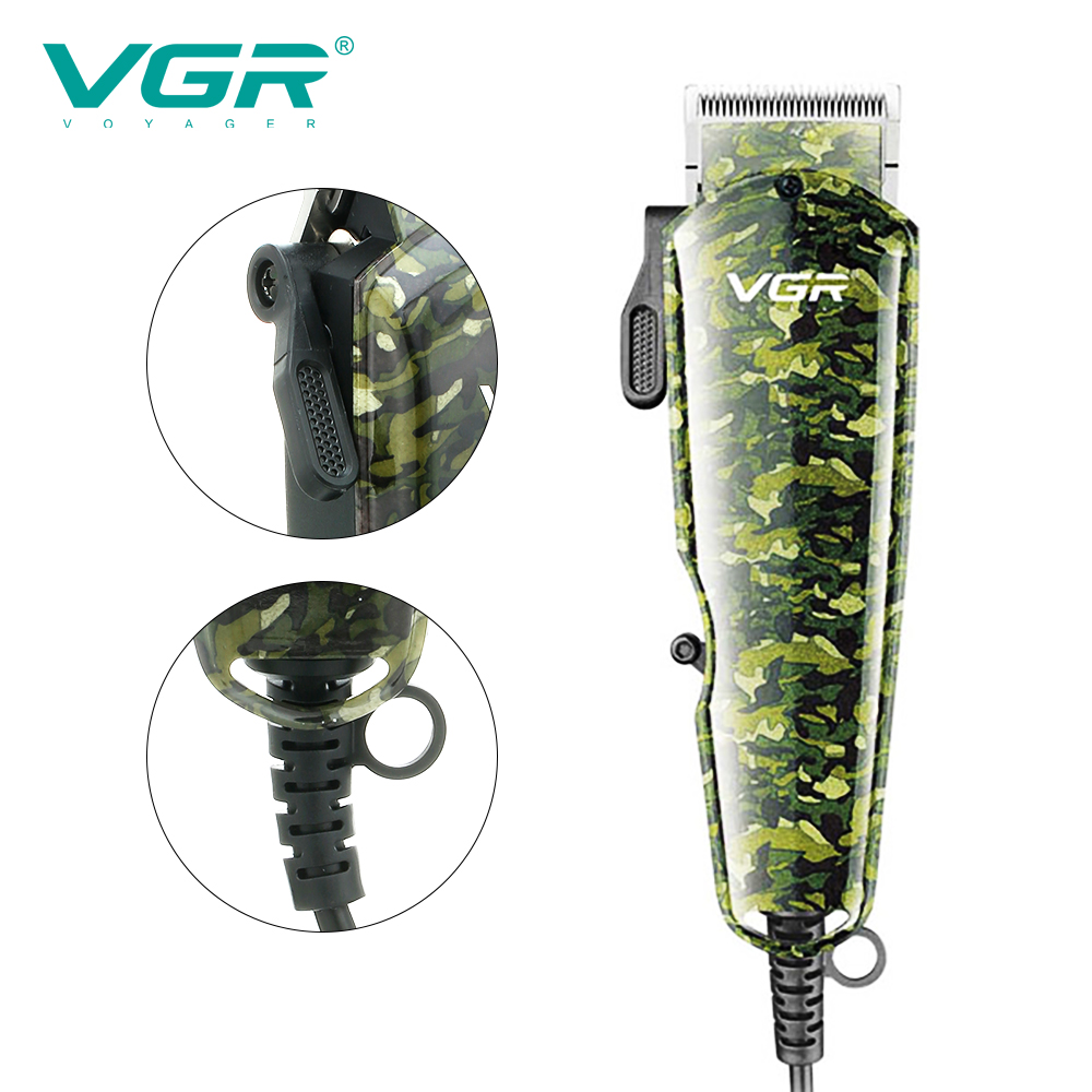VGR126 camouflage oil-head electric clipper, direct plug power type men's special hair clipper, electric hair clipper for hair salons details Picture