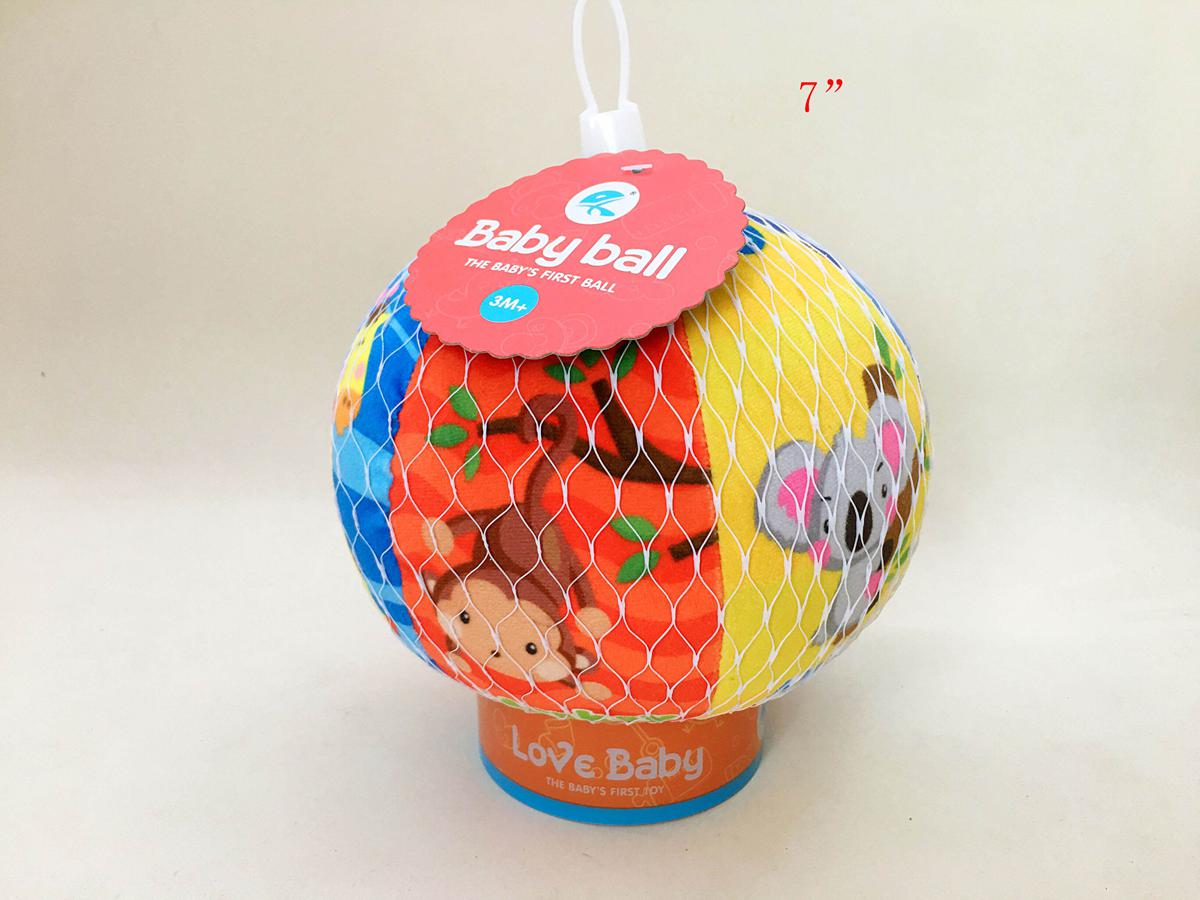 Cross-border sales 7-inch children's sports ball 7-inch numeric letter cloth ball 7-inch cartoon ribbon ball 7-inch cartoon mirror ball toy Kidstoys