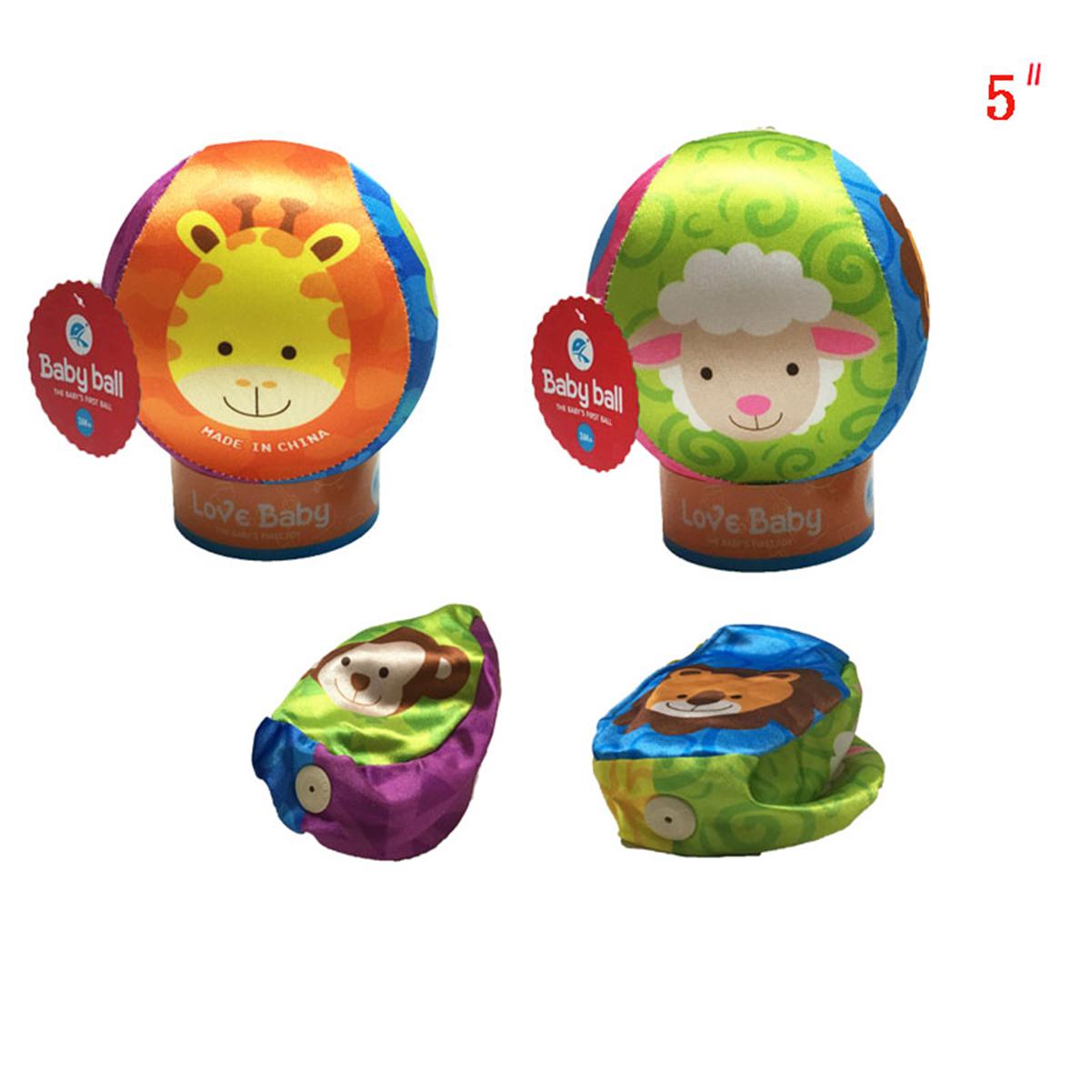 跨境热销5寸色丁青蛙充气球5寸色丁动物充气球5寸色丁动物充气球婴儿安抚玩具布球手抓球儿童玩具玩具Kidstoys