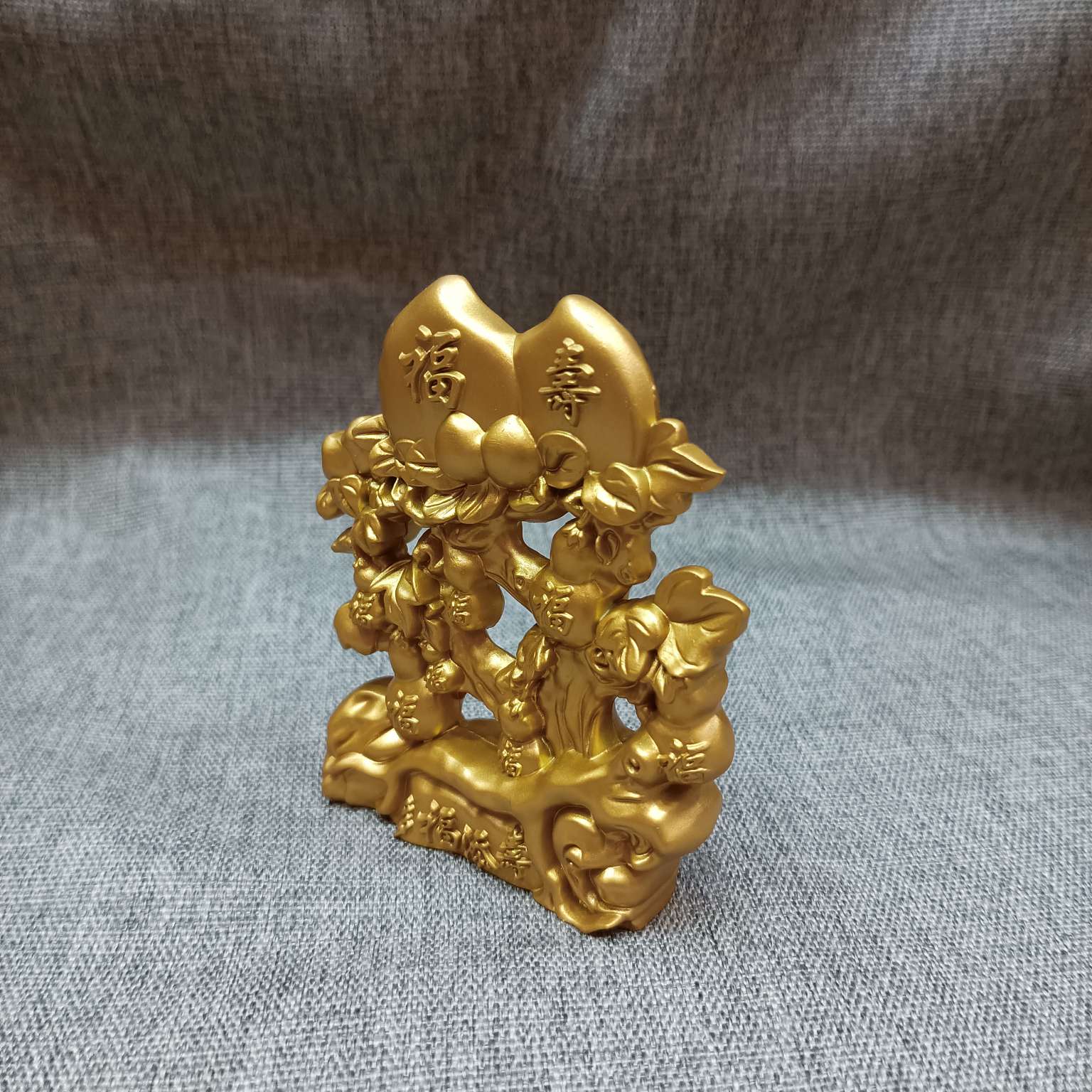 摆件砂金工艺品家居摆饰家具饰品福寿桃摆件祝寿贺礼生日礼物客厅摆件送老人长辈爷爷奶奶实用贺寿礼物精美床头摆饰正林工艺出品详情图5