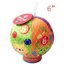 Cross-border sales of 6 "baby climbing ball 6" cartoon puzzle cloth ball Baby cloth ball with ribbon Baby cloth ball with mirror baby comfort toy cloth player grab ball children's toy toy Kidstoys