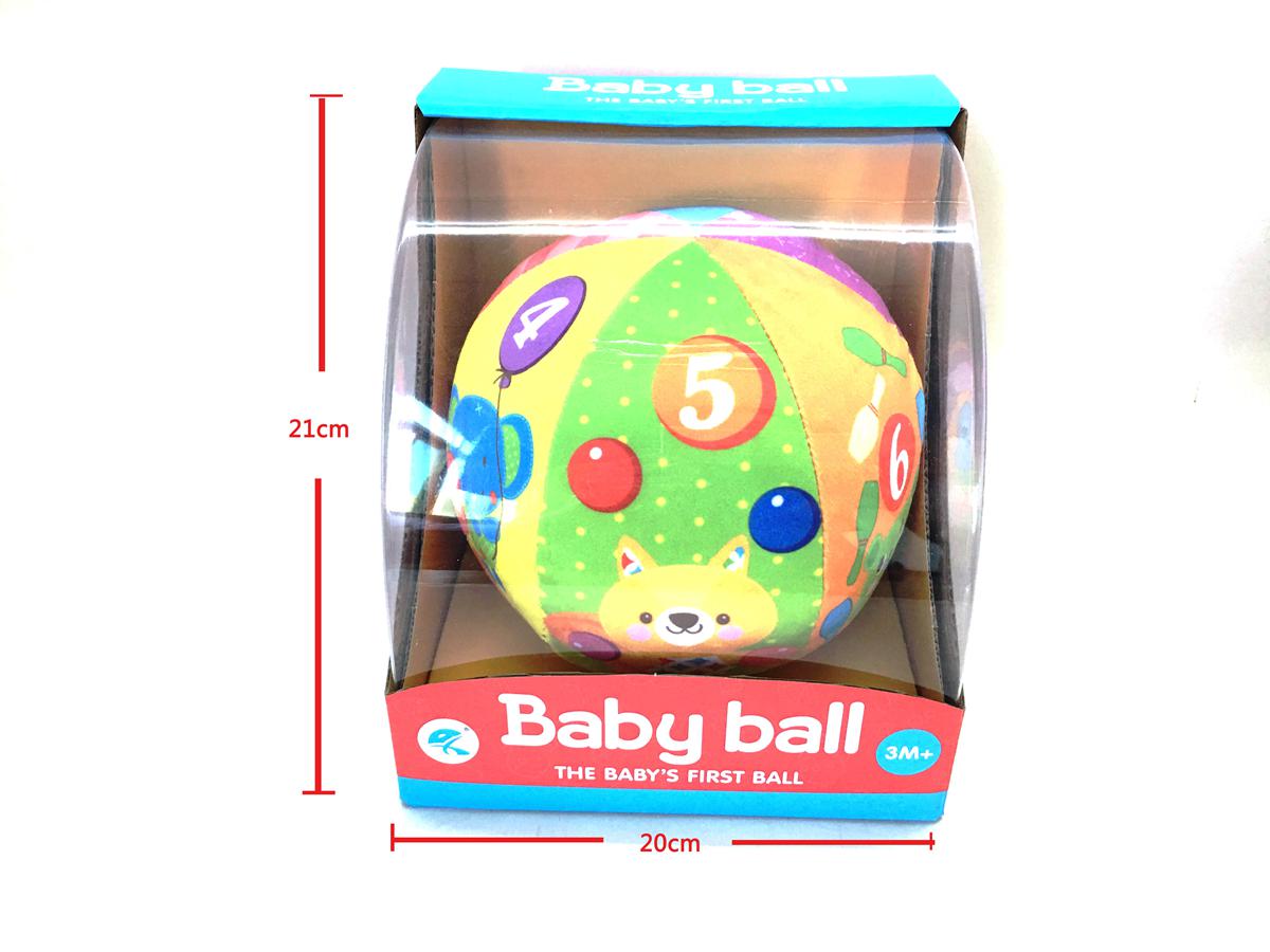 Cross-border sales of baby puzzle ball cartoon with mirror learning ball baby soothing toys cloth ball hand grab ball children's toy toy Kidstoys