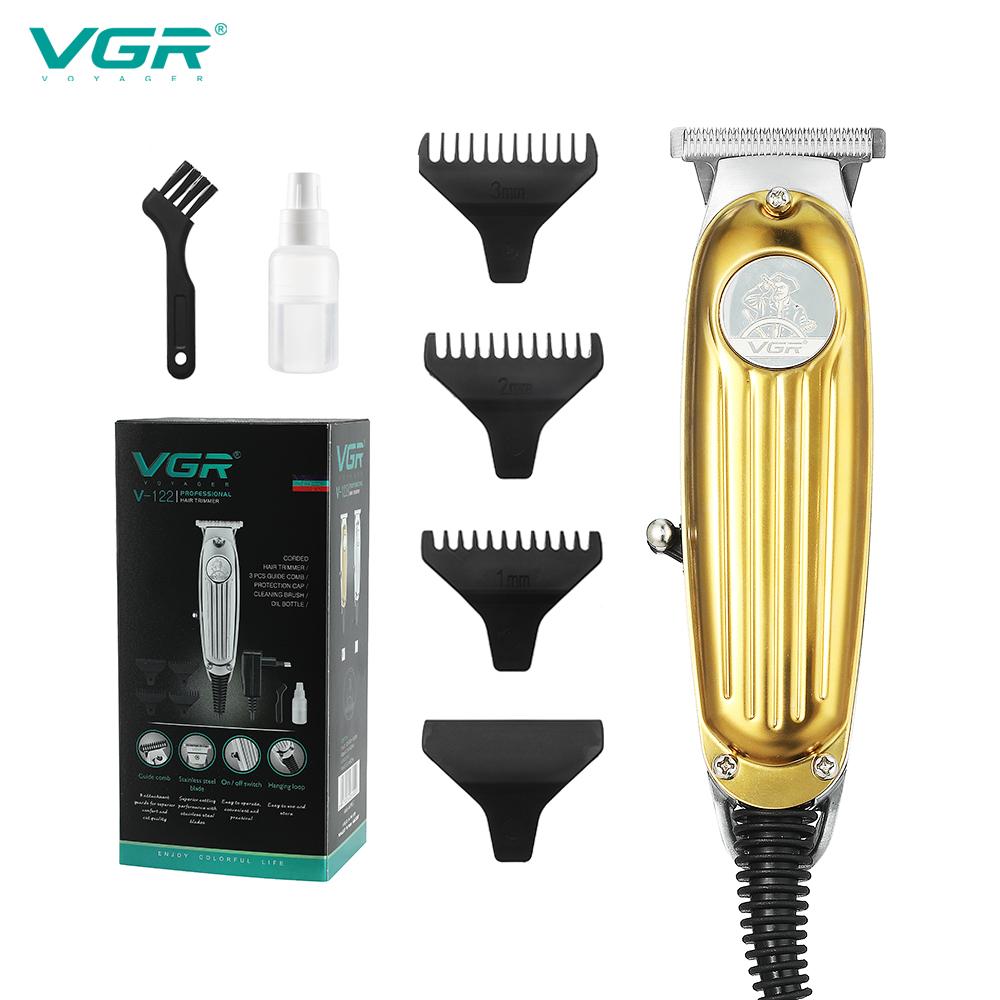 VGR122 Hair clipper Plug-in Men's household power supply high-power hair salon electric clipper metal hair clipper