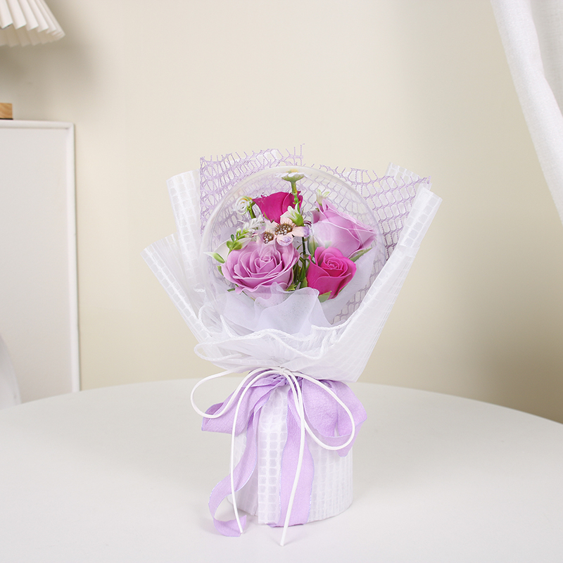香皂花/玫瑰花束/迷你小花束/玫瑰花生日礼物/花束白底实物图