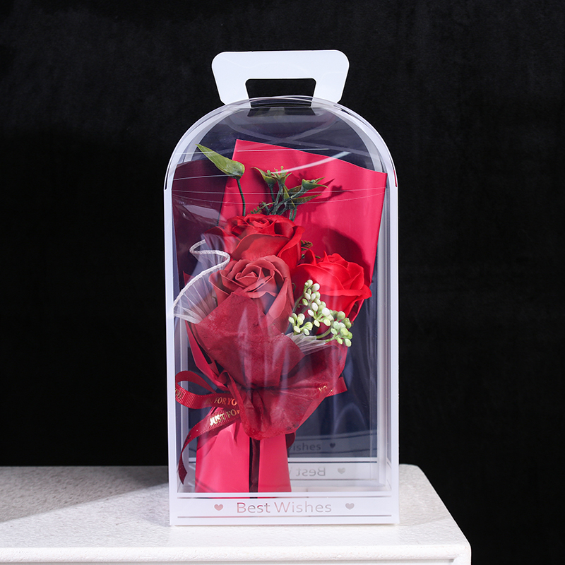 教师节 装饰特别礼品永生花礼盒节日礼物 毕业季节香皂花玫瑰花束 肥皂花手工制作可爱花束 香味香皂花 礼品摆件花束