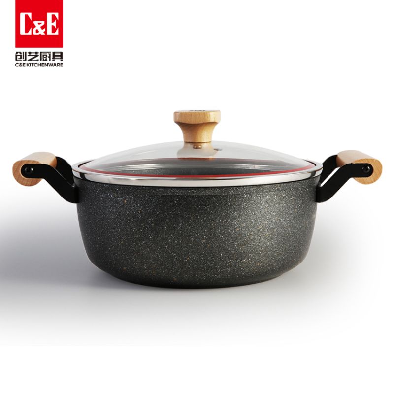 C&E Creative Cast Aluminum Steamer, 304 stainless steel steamer drawer, double-layer double-bottom multi-functional pot, large capacity, kitchenware for home use details Picture