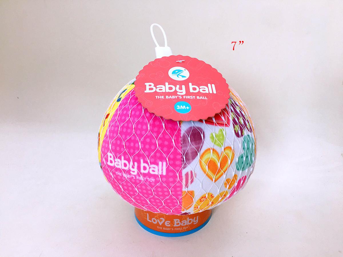 Cross-border sales 7-inch cloth learning puzzle ball 7-inch puzzle ball 7-inch cartoon children's ball 7-inch graphic lens ball baby comfort toy cloth player grab ball Children's toy toy Kidstoys