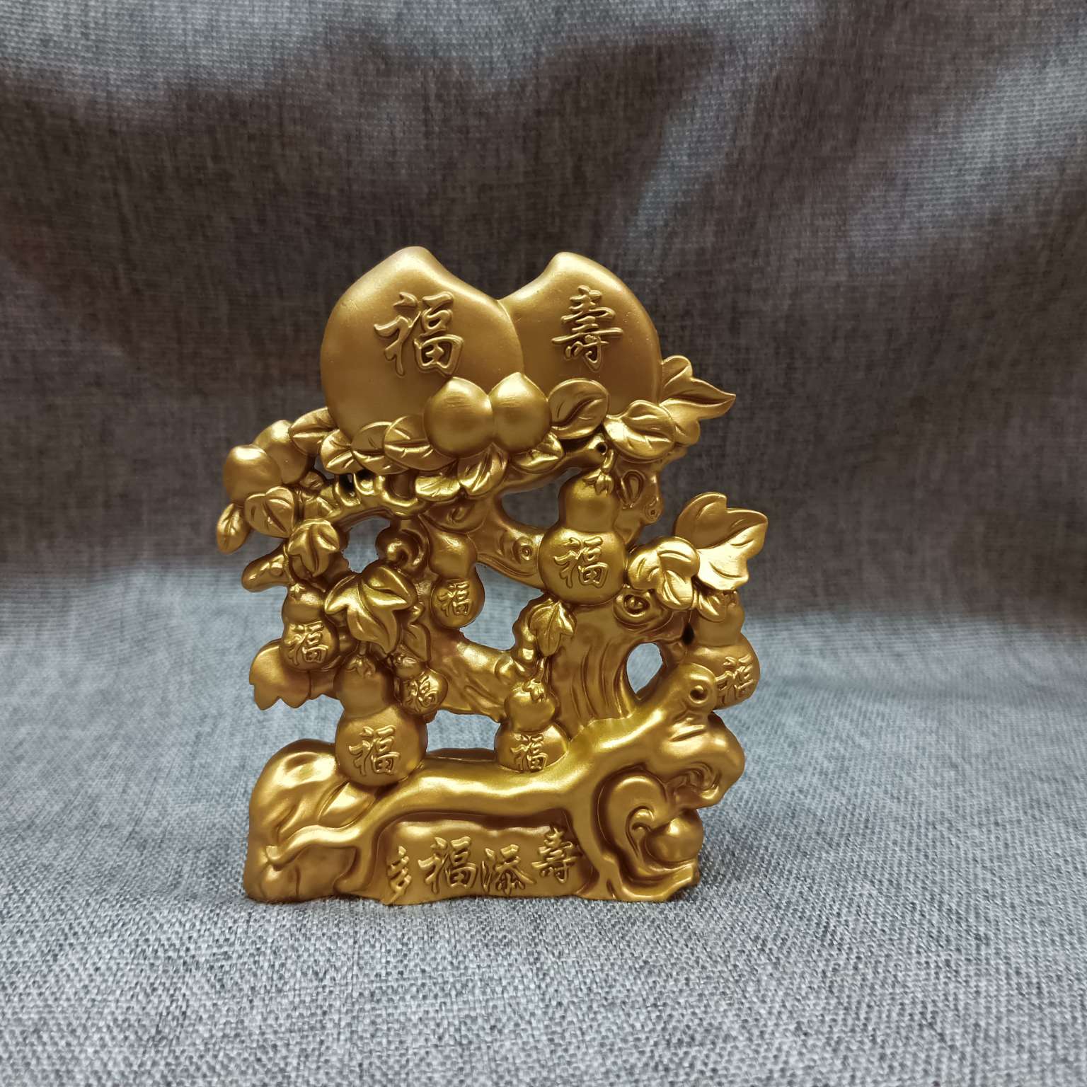 摆件砂金工艺品家居摆饰家具饰品福寿桃摆件祝寿贺礼生日礼物客厅摆件送老人长辈爷爷奶奶实用贺寿礼物精美床头摆饰正林工艺出品产品图