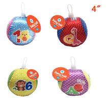 Cross-border sales 4 "baby fitness ball 4" soft ball 4 "children's fitness ball 4" baby crawling ball Baby comfort toy cloth player grab ball children's toy toy Kidstoys