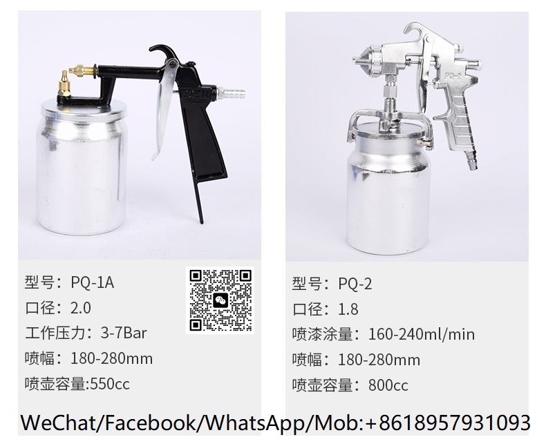 SPRAY GUN高压气动喷涂枪油漆喷枪F75 PQ-2 PQ-1汽车家具喷涂雾化工具详情3