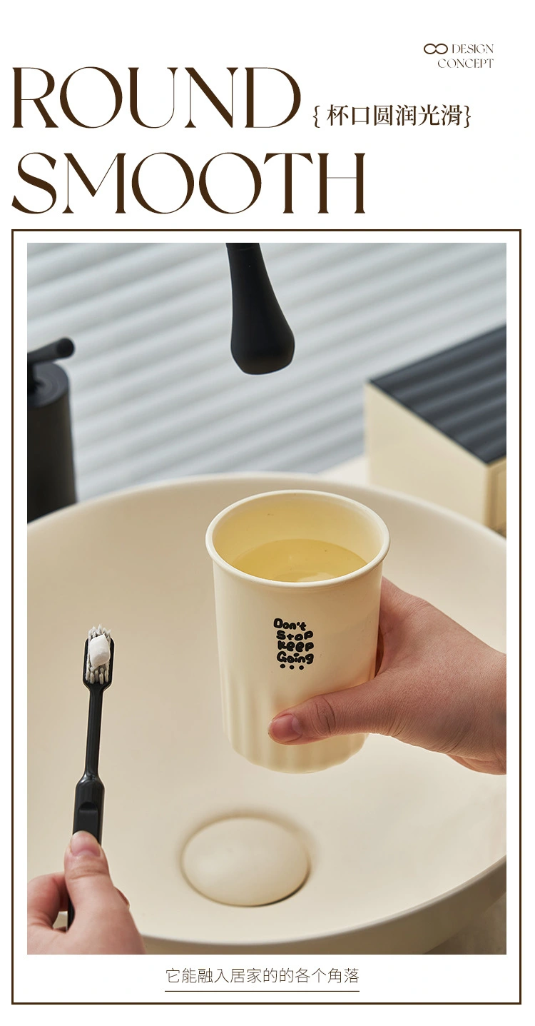 F37-1002 Mouthwash cup, cute printed mouthwash cup, simple and ins-style toothbrush cup without handle, couple toothbrush cup detail image 7