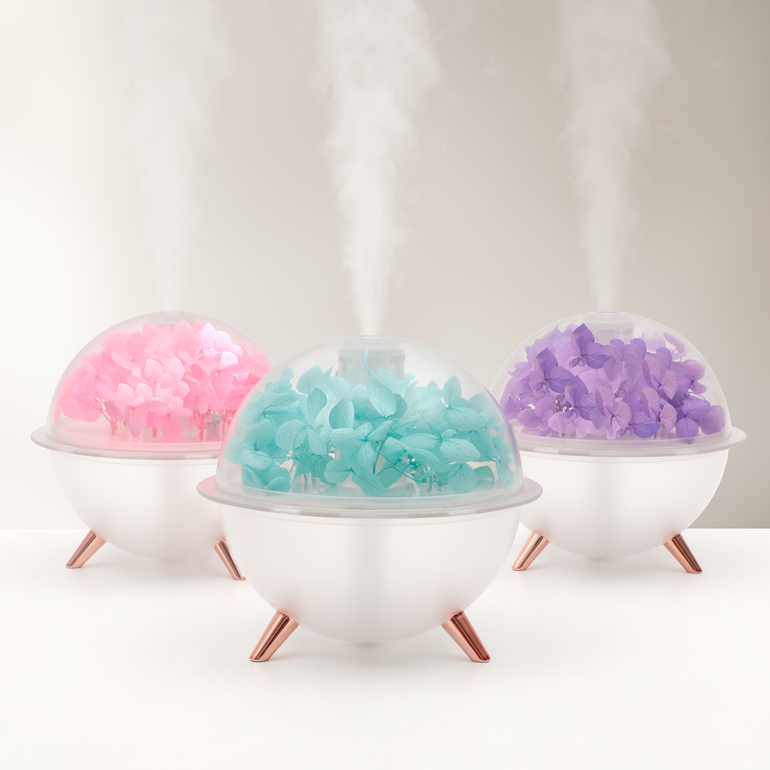 Eternal flower humidifier USB Home and office ambient light Water Replenishment Micro-landscape Aromatherapy humidifier