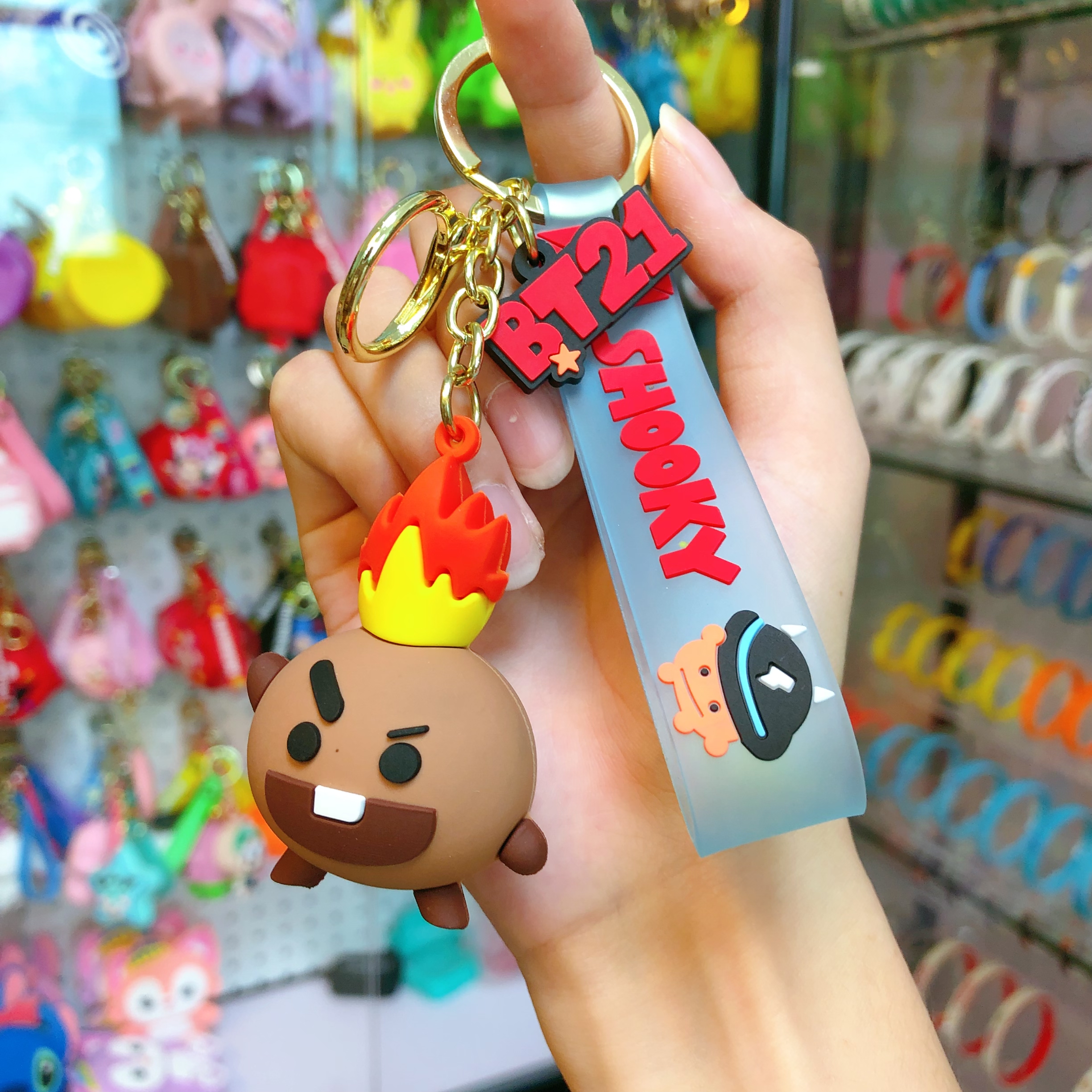 BT21 BTS keychain couple Schoolbag pendant bag, car key chain claw machine gift BT21 BTS keychain couple schoolbag pendant bag, car key chain claw machine Application Scenario