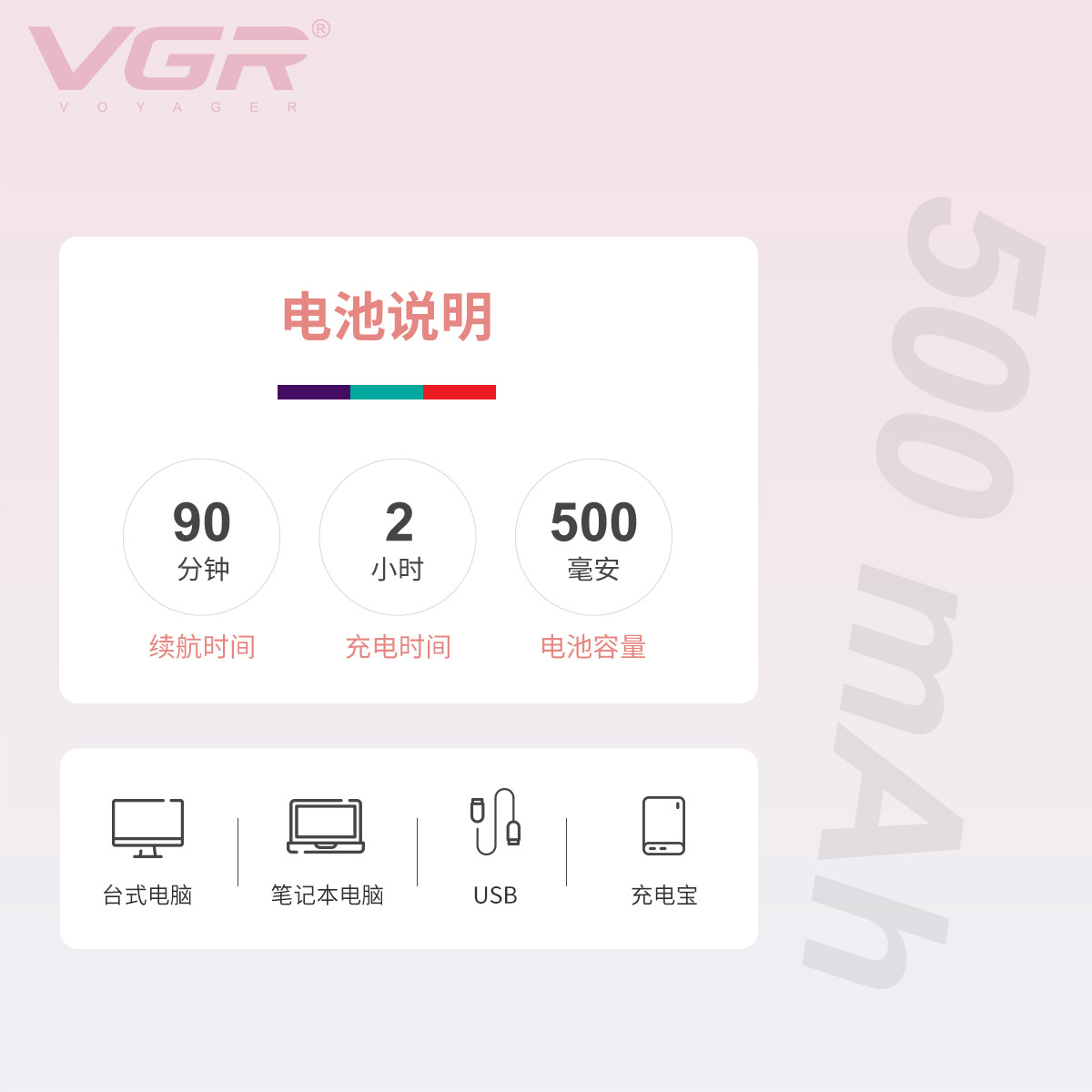 VGR737 Electric hair Remover, waterproof women's private full-body trimmer, compact and portable travel USB hair remover Application Scenario